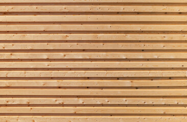 volume surface (wall) made of horizontal wooden boards of natural color for the background