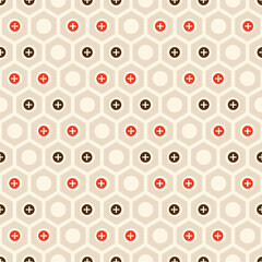 Hexagon Diagonal Stripes Vector Seamless Geometric Background Pattern