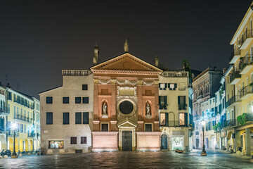 Chiesa di San Clemente located on Piazza dei Signori in Padua, Veneto, Italy - obrazy, fototapety, plakaty