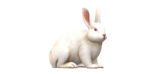 3d illustration of a rabbit on a white background