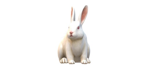 3d illustration of a rabbit on a white background