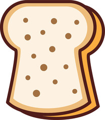Toast Filled Colour Vector