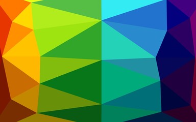 Plakat Dark Multicolor, Rainbow vector polygon abstract backdrop.