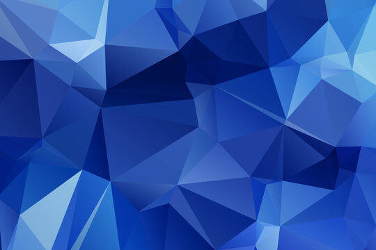 Blue Abstract Color Polygon Background Design, Abstract Geometric Origami Style With Gradient