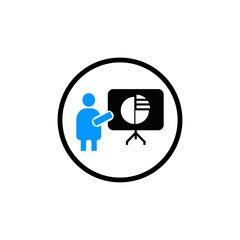 Business financial diagram analysis icon vector