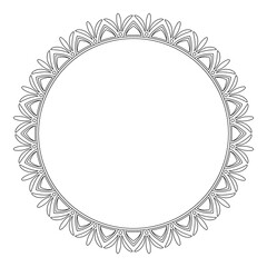 Round decorative frame, vector illustration