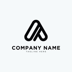 logo with initials A, eye catching, modern, simple and clean. suitable for your business or company