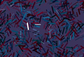 Dark pink, green vector background with straight lines.