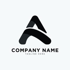 logo with initials A, eye catching, modern, simple and clean. suitable for your business or company