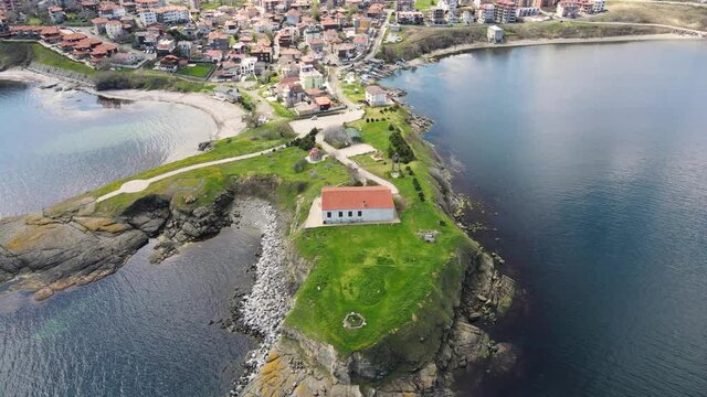Aerial view of Town of Tsarevo, Burgas Region, Bulgaria 