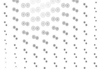 Light Silver, Gray vector layout with bright snowflakes.