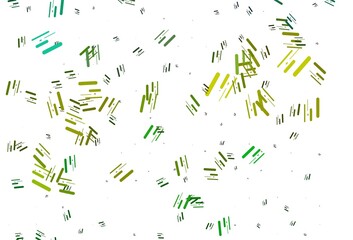 Light Green, Yellow vector template with repeated sticks.