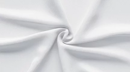 Rolgordijnen Blank white twisted fabric material mock up © Alexandr Bognat