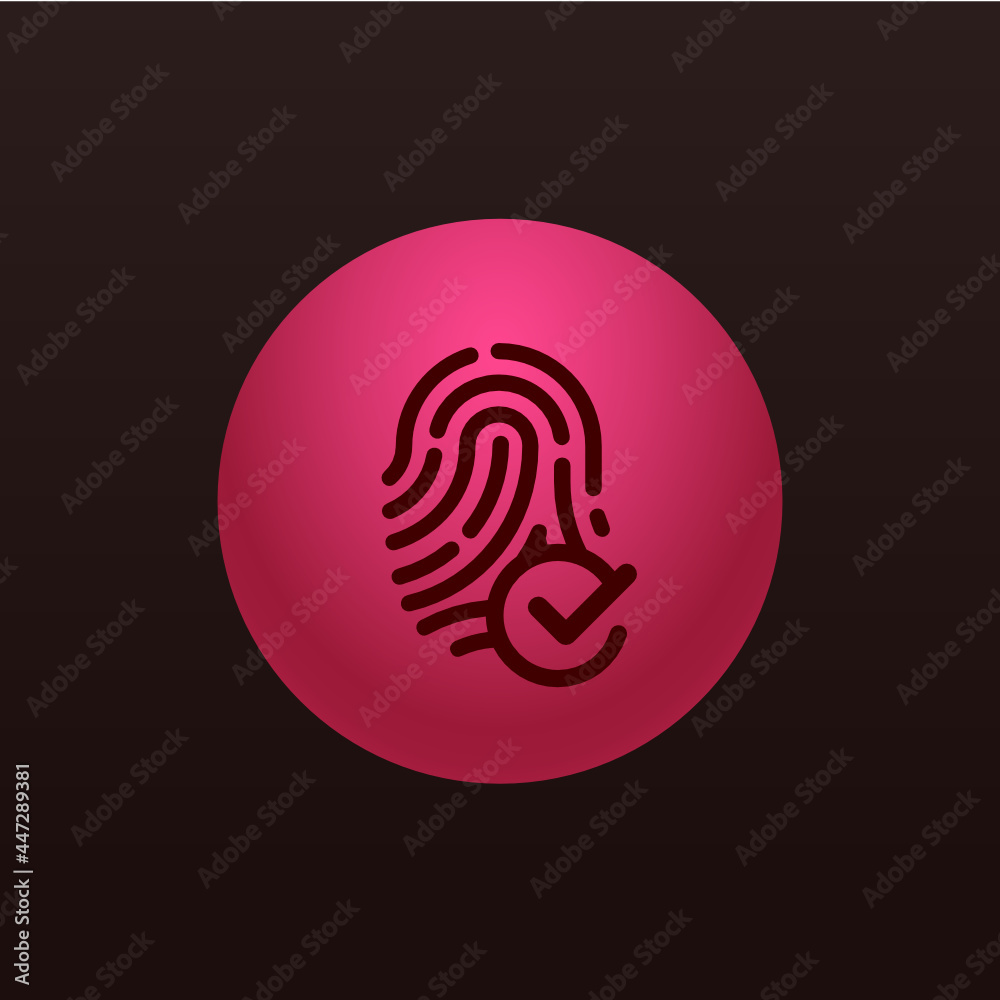 Poster Verified Fingerprint - Sticker