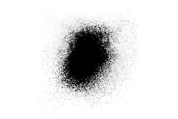 Black grainy texture isolated on white background. Dust overlay. Dark noise granules. Digitally generated image. Vector design elements. Illustration, Eps 10.