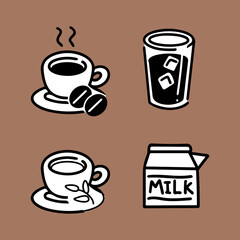coffee tea cup icons