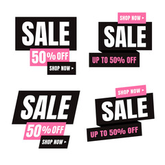 Abstract sales banner and discount label.