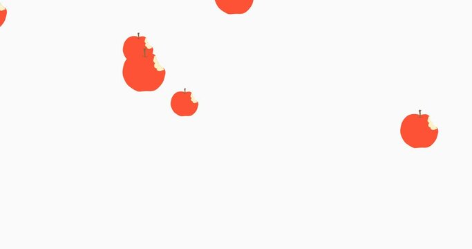 降り注ぐかじったりんご