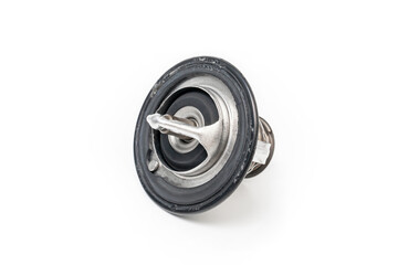 Obraz premium Car thermostat water Old part and dust in surface on white background use for background and texture in repair concept car