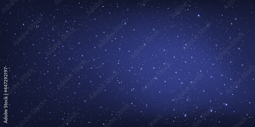 Wall mural beautiful galaxy background. stardust in deep universe and bright shining stars in universe. vector 