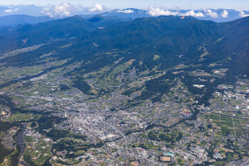 長野県小諸市付近を空撮