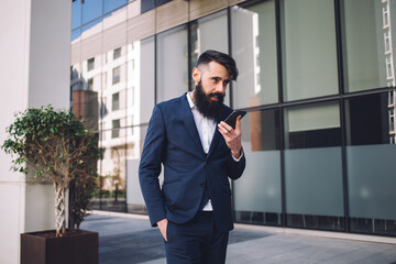 Busy entrepreneur talking on phone