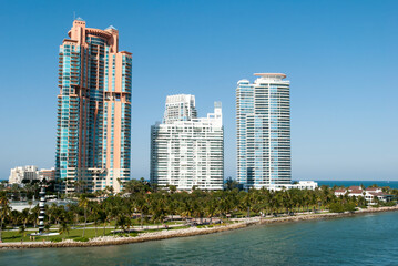 Naklejka premium Miami Beach South Pointe Waterfront Park