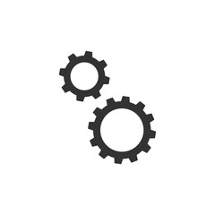 Gears icon isolated on white background. Cogwheel symbol modern, simple, vector, icon for website design, mobile app, ui. Vector Illustration