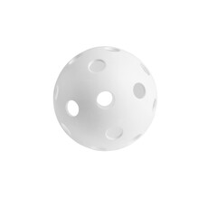 Single white picoball ball isolated on white background..