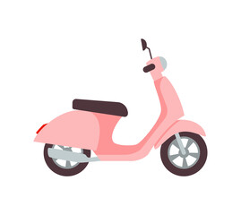 Modern urban motorcycle, scooter or moped for sport, travel or delivery. © sabelskaya