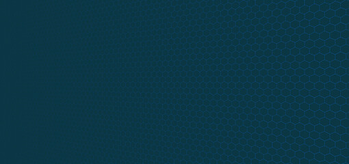 Abstract hexagonal dark blue perspective background