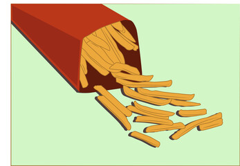 french fry vector art