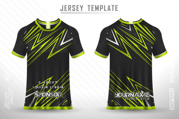 Front back tshirt design. Sports design for football, racing, cycling, gaming jersey vector.