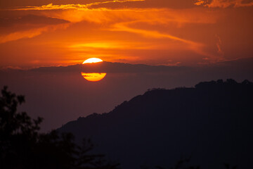 Obraz premium Sunset in the mountians
