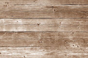 Part of wooden house wall in brown tone.