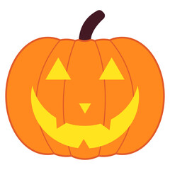 Halloween colorful pampkin logo.Color pumpkin icon on white background. Vector pumpkin illustration. Simple illlustration of halloween pumpkin.
