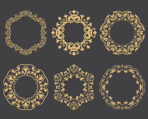 Circular baroque ornament.