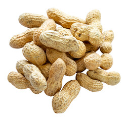 Peanuts in shell isolated on a white background