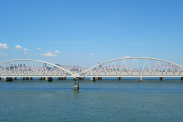 青空と橋と淀川