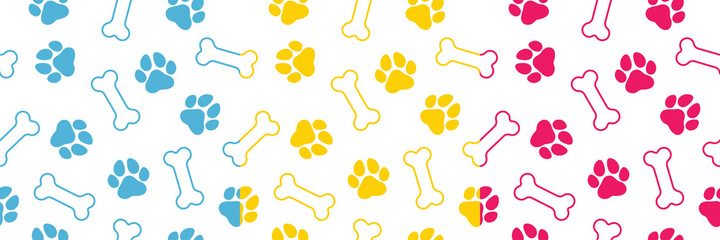 Fototapeta na wymiar Seamless vector pattern with hand drawn water colour animal footprints. Elegant template for fashion prints.
