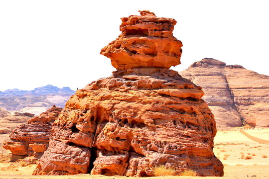 Amazing perta mountain view in Al Ula in Saudi Arabia