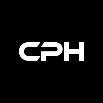 CPH letter logo design with black background in illustrator, vector logo modern alphabet font overlap style. calligraphy designs for logo, Poster, Invitation, ETC.