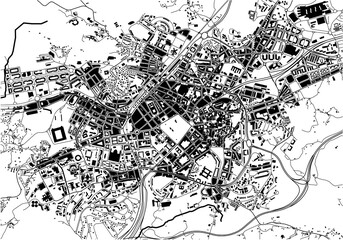 map of the city of Oviedo, Spain