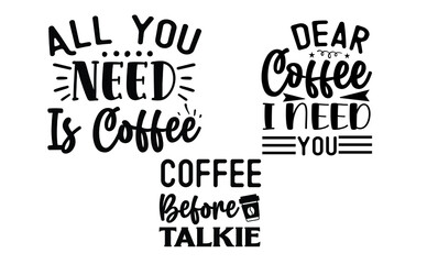 Fototapeta premium New Coffee Quotes Design Template