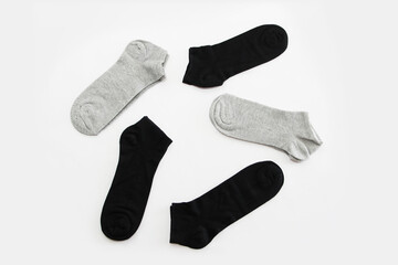 men's cotton short socks on a white background