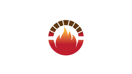 creative oven fire logo