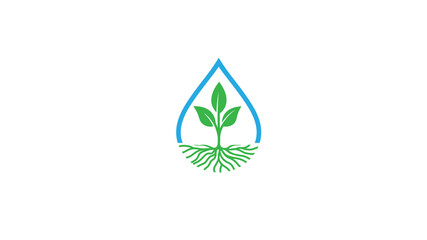 creative drop leaves logo