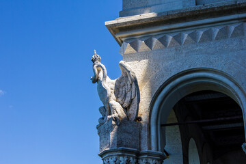View of the Detail of the Miramare Castle, Trieste, Italy