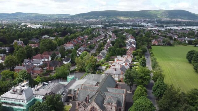 Aerial photo of Belfast City Co Antrim Northern Ireland 
