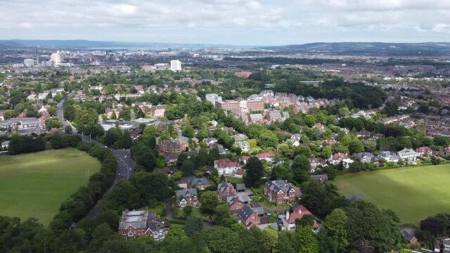 Aerial photo of Belfast City Co Antrim Northern Ireland 